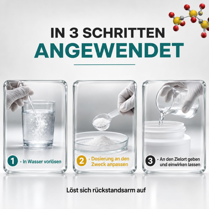GiDeli Aluminiumsulfat 5 kg Pulver - Flockungsmittel für Wasseraufbereitung