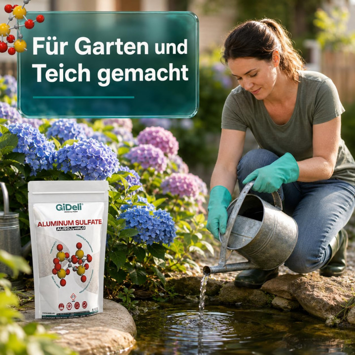 GiDeli Aluminiumsulfat 5 kg Pulver - Flockungsmittel für Wasseraufbereitung