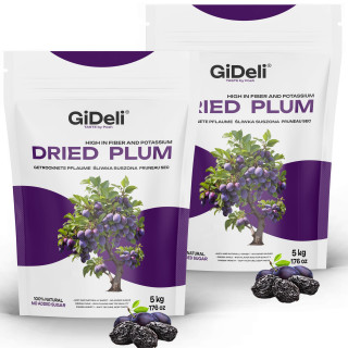 Getrocknete Pflaumen 10kg - Ohne Stein Ungesüßt | GiDeli