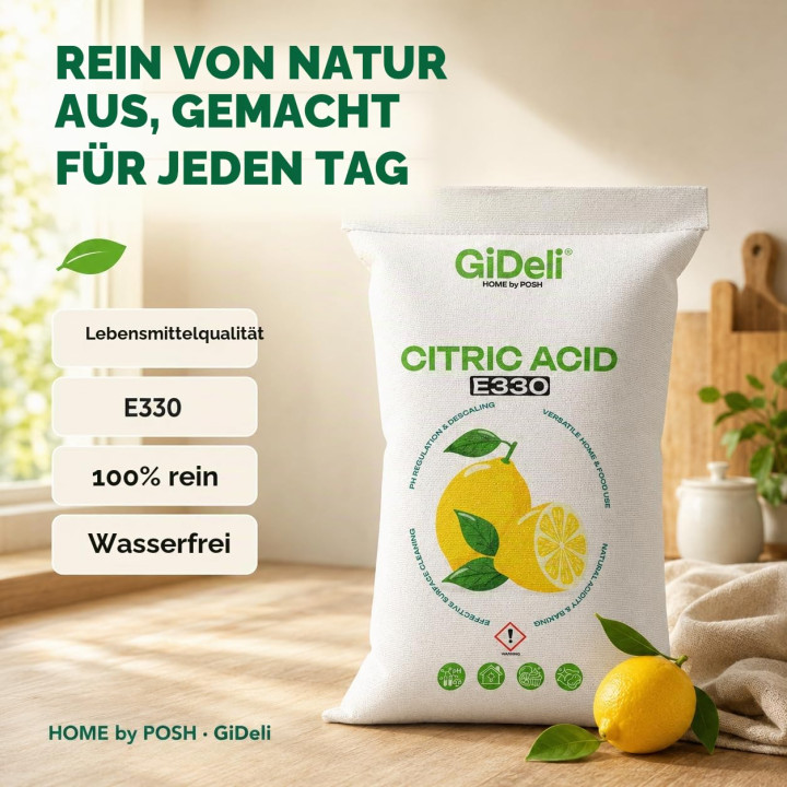 Zitronensäure 25kg - Entkalker Citric Acid | GiDeli