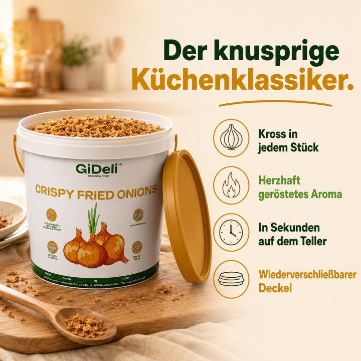 Röstzwiebeln 1kg - Knusprig Geröstet Zwiebeln | GiDeli