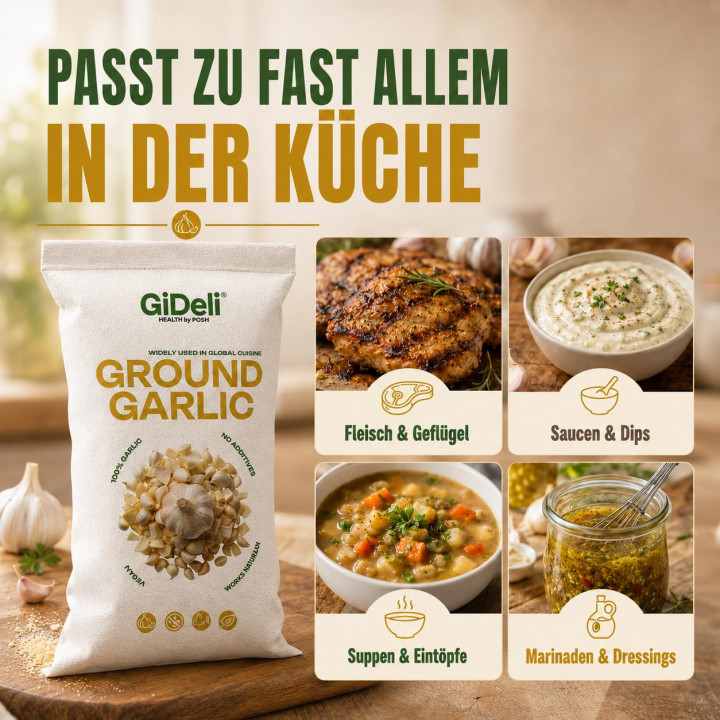 Knoblauchpulver Gemahlen 25kg - Naturrein Fleisch | GiDeli