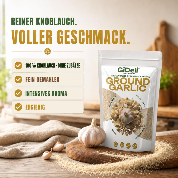 Knoblauchpulver Gemahlen 10kg - Naturrein Fleisch | GiDeli