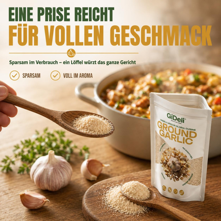Knoblauchpulver Gemahlen 20kg - Naturrein Fleisch | GiDeli