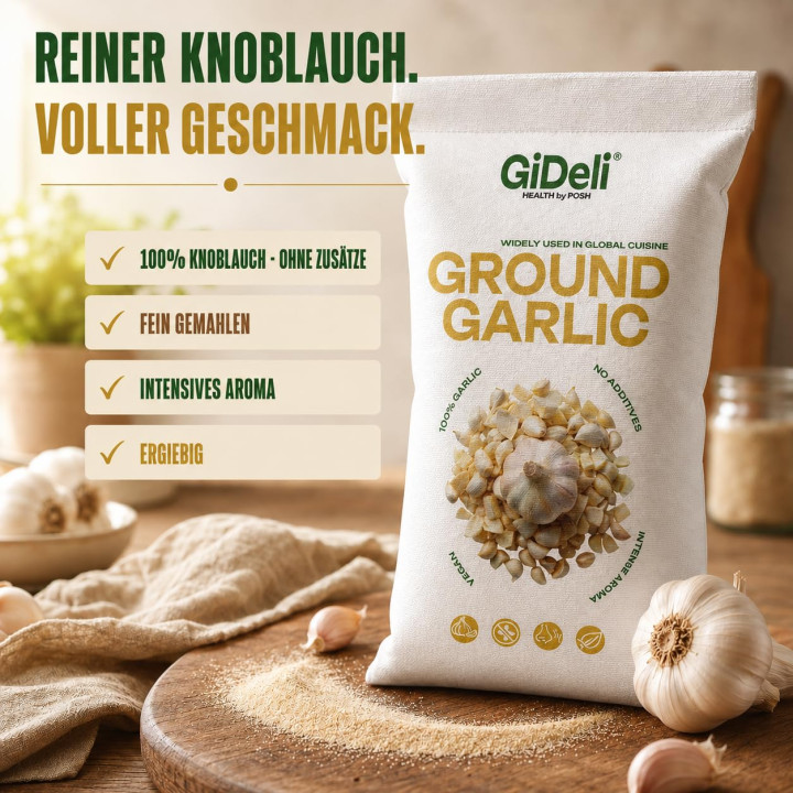 Knoblauchpulver Gemahlen 30kg - Naturrein Fleisch | GiDeli