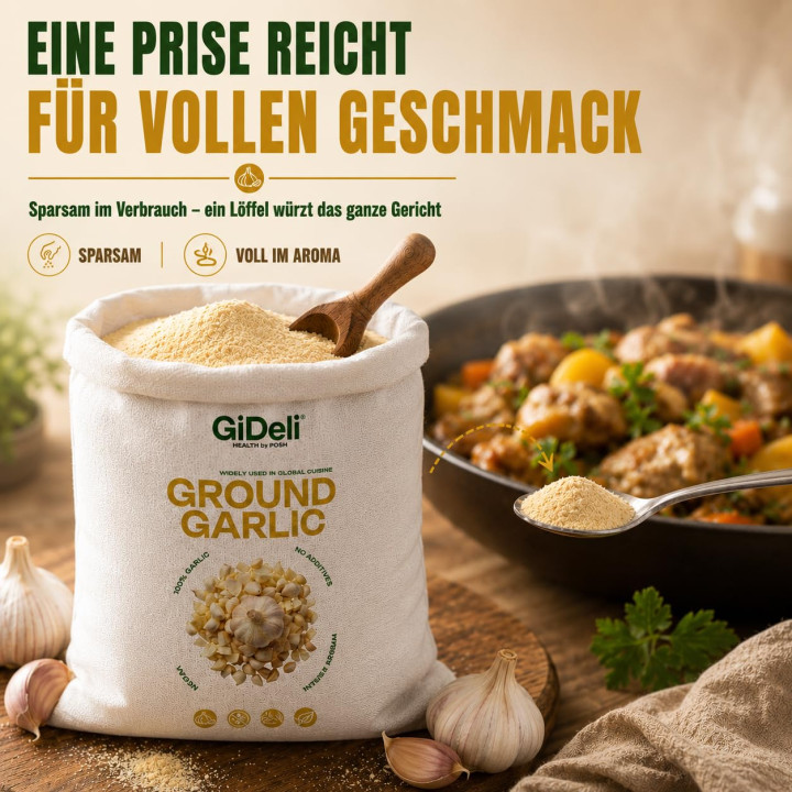 Knoblauchpulver Gemahlen 30kg - Naturrein Fleisch | GiDeli