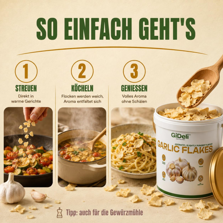 Knoblauchflocken 1kg - Naturrein Gastronomie | GiDeli