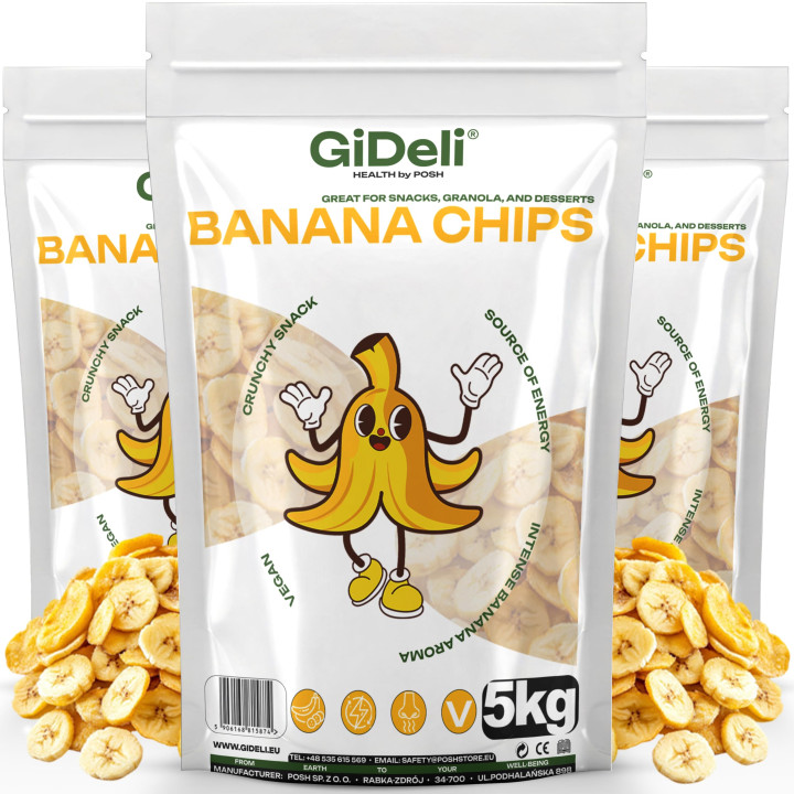 Bananenchips 15kg - Ungesüßt Getrocknete Bananen | GiDeli