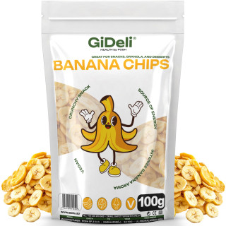 Bananenchips 100g - Ungesüßt Getrocknete Bananen | GiDeli