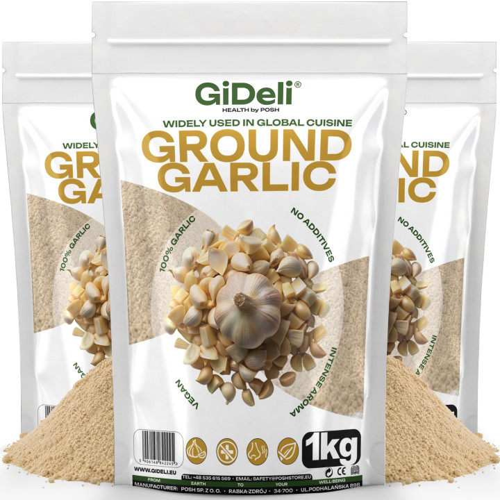 Knoblauchpulver Gemahlen 3kg - Naturrein Fleisch | GiDeli