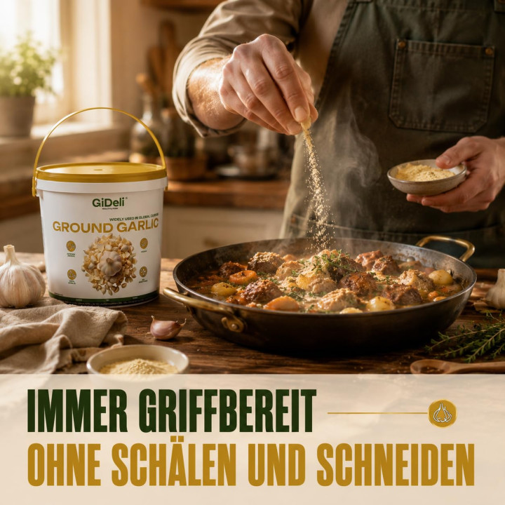 Knoblauchpulver Gemahlen 500g - Naturrein Fleisch | GiDeli