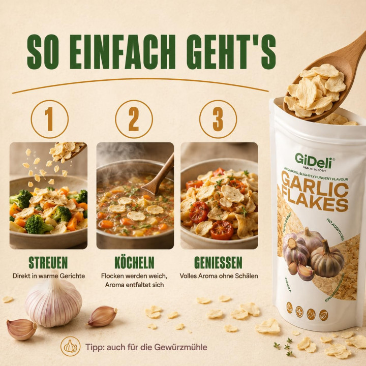 Knoblauchflocken 2kg - Naturrein Gastronomie | GiDeli