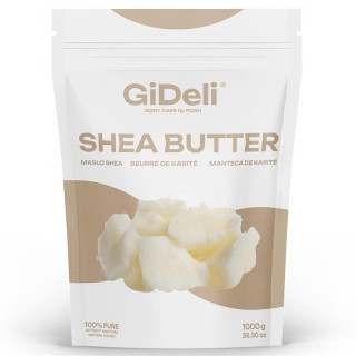 Sheabutter 1kg Unraffiniert A-Grade Handgeknetet Natur Körperbutter GiDeli