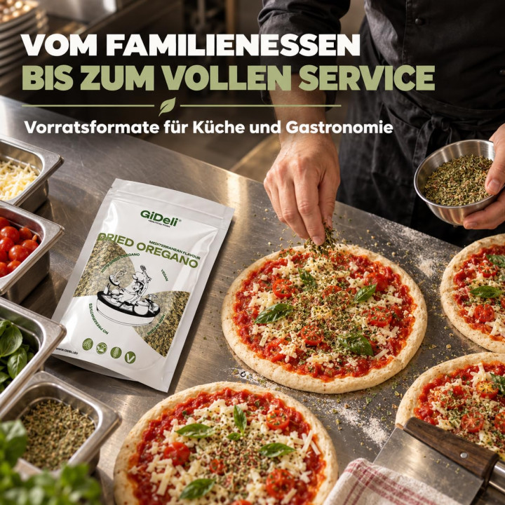Oregano 3kg - Getrocknet Blätter Natur Vegan Pizza | GiDeli