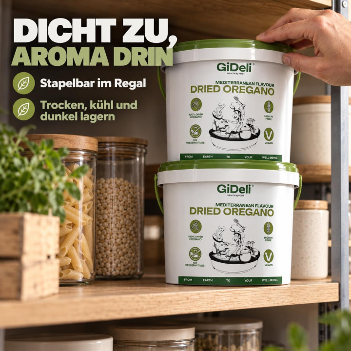 Oregano 10kg - Getrocknet Blätter Natur Vegan Pizza | GiDeli