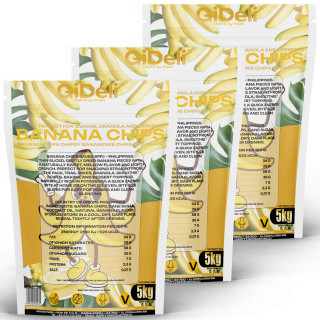 Bananenchips 15kg - Ungesüßt Getrocknete Bananen | GiDeli
