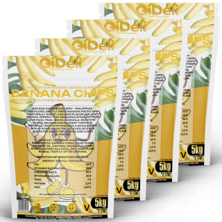 Bananenchips 20kg - Ungesüßt Getrocknete Bananen | GiDeli