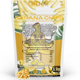 Bananenchips 100g - Ungesüßt Getrocknete Bananen | GiDeli