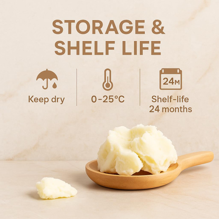 Sheabutter 20kg - Unraffiniert A-Grade Handgeknetet | GiDeli