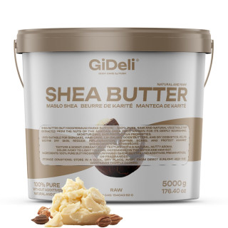 Sheabutter 5kg Unraffiniert A-Grade Handgeknetet Natur Körperbutter GiDeli