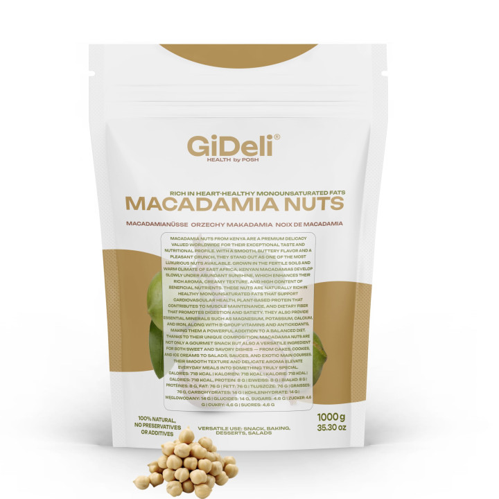 Macadamianüsse Bruch 1kg - Macadamia Ungesalzen | GiDeli