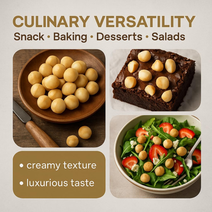Macadamianüsse Bruch 500g - Macadamia Ungesalzen | GiDeli