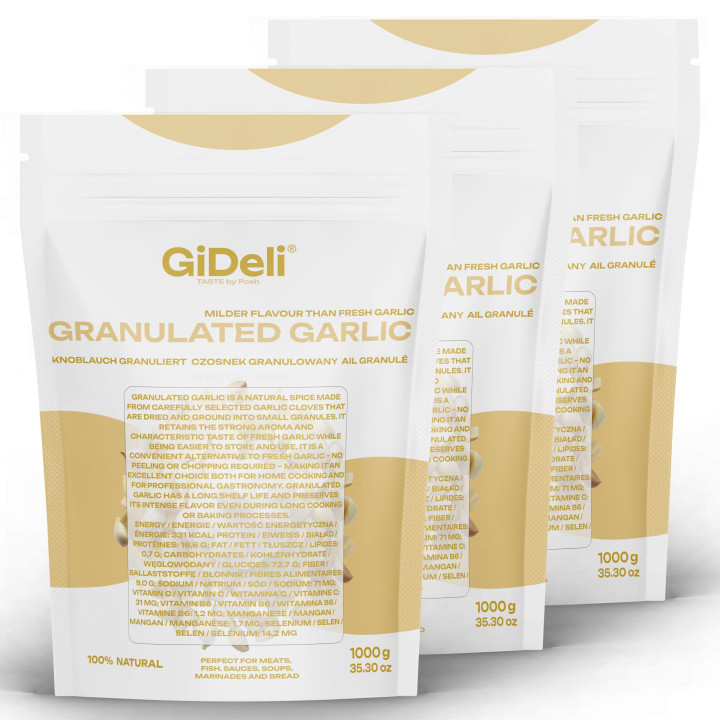 Knoblauch Granuliert 3kg - Fleisch Gemüse Fisch | GiDeli