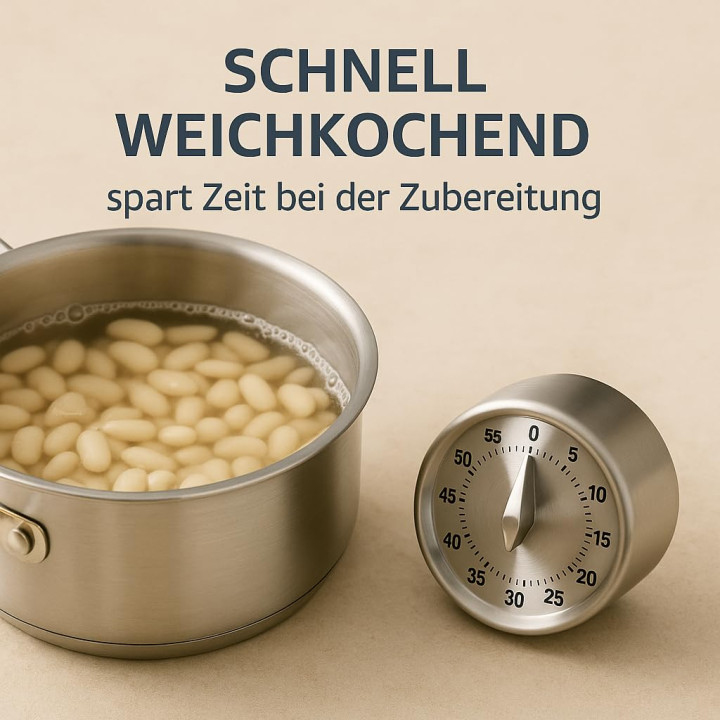 Weiße Bohnen 1kg - Doypack Premium Qualität | GiDeli