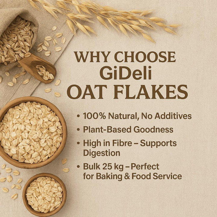 Haferflocken 15kg - Zart Naturrein Müsli Porridge | GiDeli
