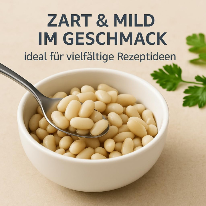Weiße Bohnen 1kg - Doypack Premium Qualität | GiDeli