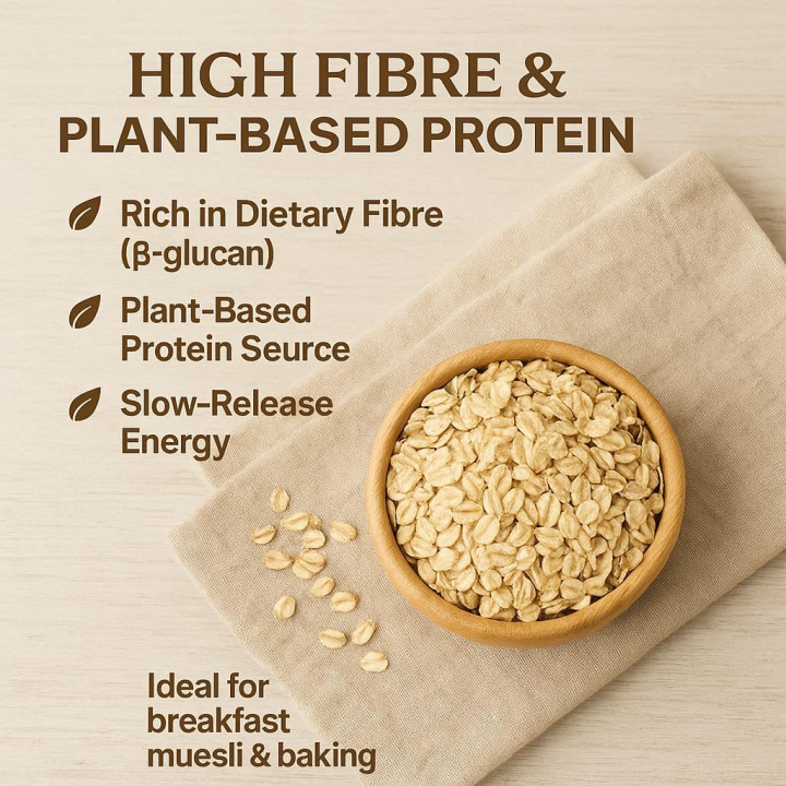 Haferflocken 5kg - Zart Naturrein Müsli Porridge | GiDeli