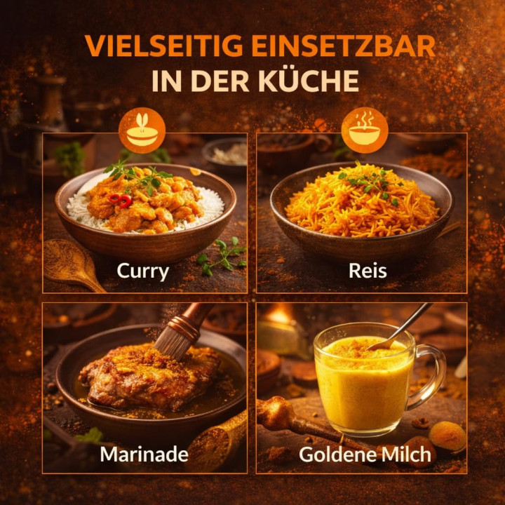 Kurkuma Pulver 1kg - Curcumin Gehalt Goldene Milch | GiDeli