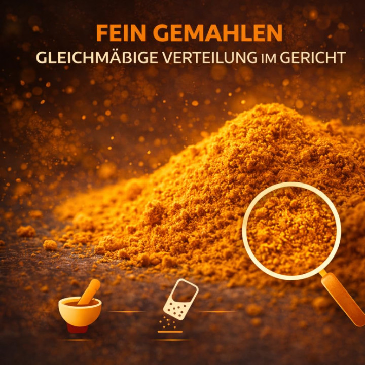 Kurkuma Pulver 1kg - Curcumin Gehalt Goldene Milch | GiDeli