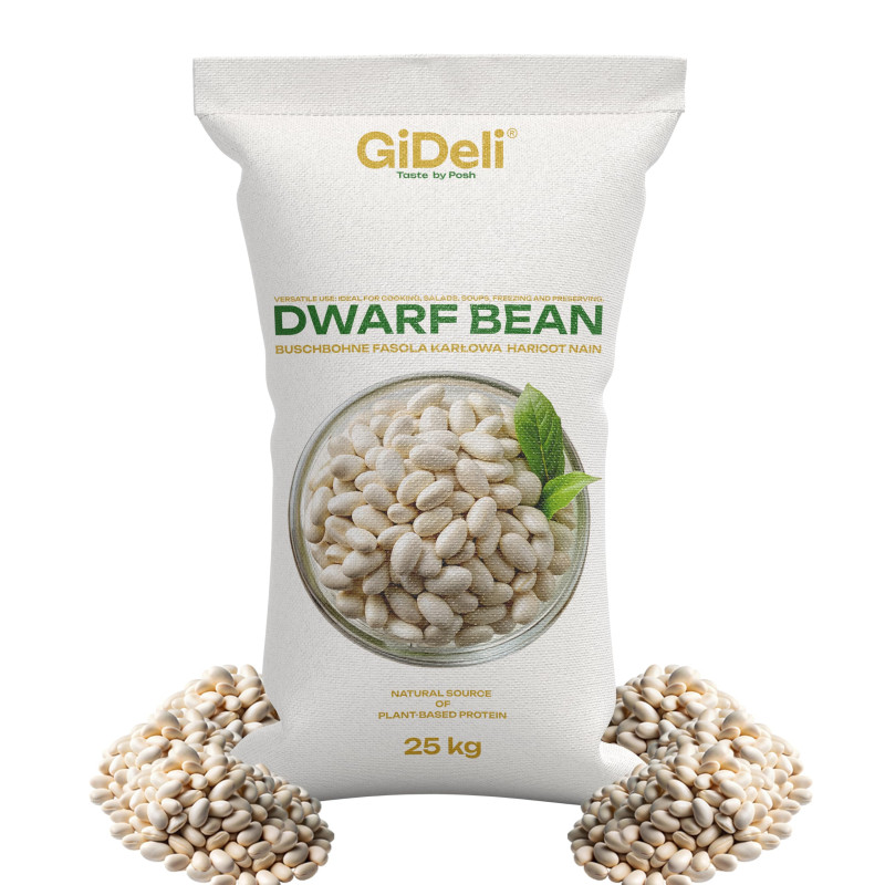Weiße Buschbohnen 25kg Weiße Bohnen Vegan Protein Naturrein Ballaststoff GiDeli