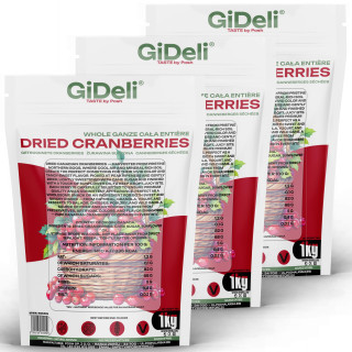 Cranberries Getrocknet 3kg - Saftig Ganze Beeren | GiDeli
