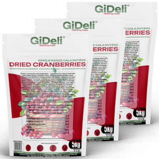 Cranberries Getrocknet 15kg - Saftig Ganze Beeren | GiDeli
