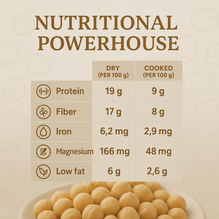 Kichererbsen Getrocknet 2kg - Ungeröstet Protein | GiDeli