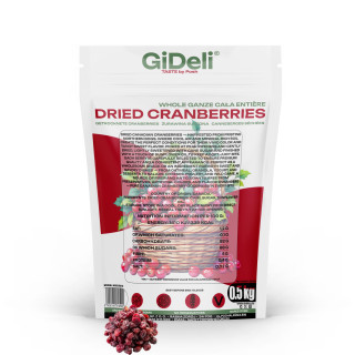 Cranberries Getrocknet 500g - Saftig Ganze Beeren | GiDeli