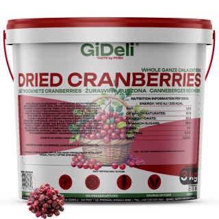 Cranberries Getrocknet 3kg - Saftig Ganze Beeren | GiDeli