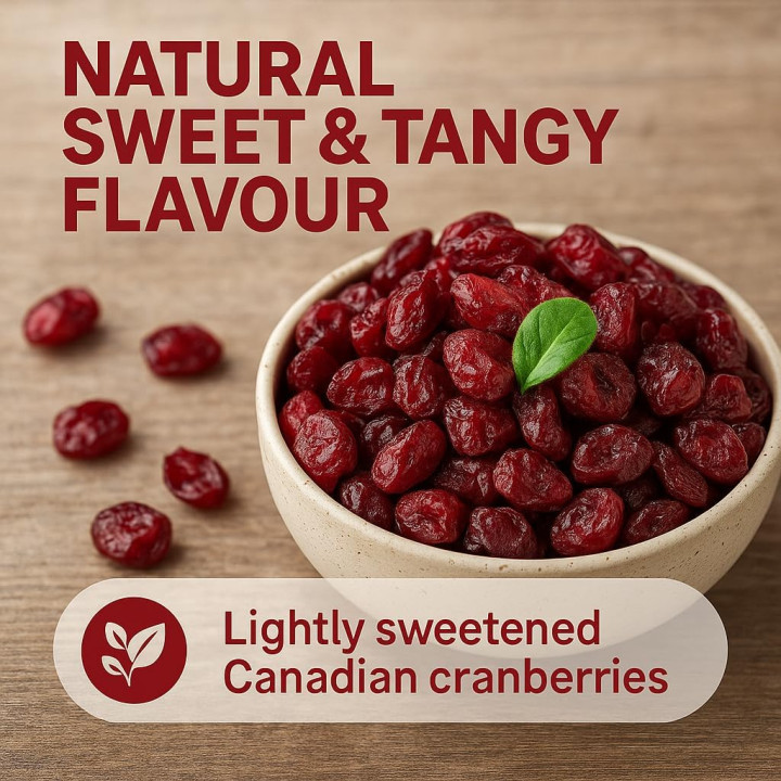 Cranberries Getrocknet 100g - Saftig Ganze Beeren | GiDeli