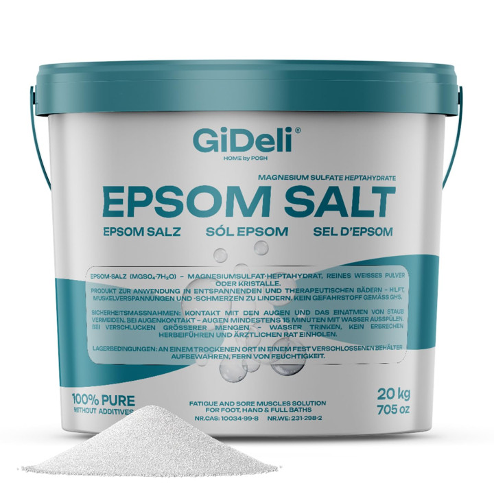 Epsom Salz 20kg - Bittersalz Magnesiumsulfat | GiDeli