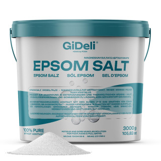 Epsom Salz 3kg - Bittersalz Magnesiumsulfat | GiDeli