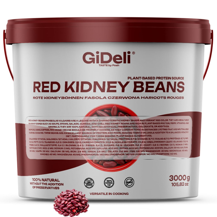 Kidneybohnen Rote Bohnen 3kg - Getrocknet Vegan | GiDeli