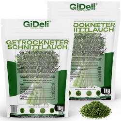 Schnittlauch 2kg Getrocknet Küchenkräuter Suppen Salate Soßen Kartoffeln GiDeli