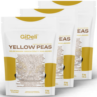 Gelbe Erbsen 15kg - Ganze Ungeschält Vegan Protein | GiDeli
