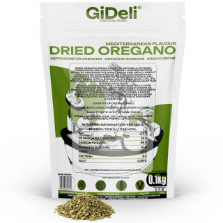 Oregano 100g - Getrocknet Blätter Natur Vegan Pizza | GiDeli