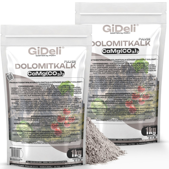 Dolomitkalk 2kg - Rasenkalk Moosentferner | GiDeli