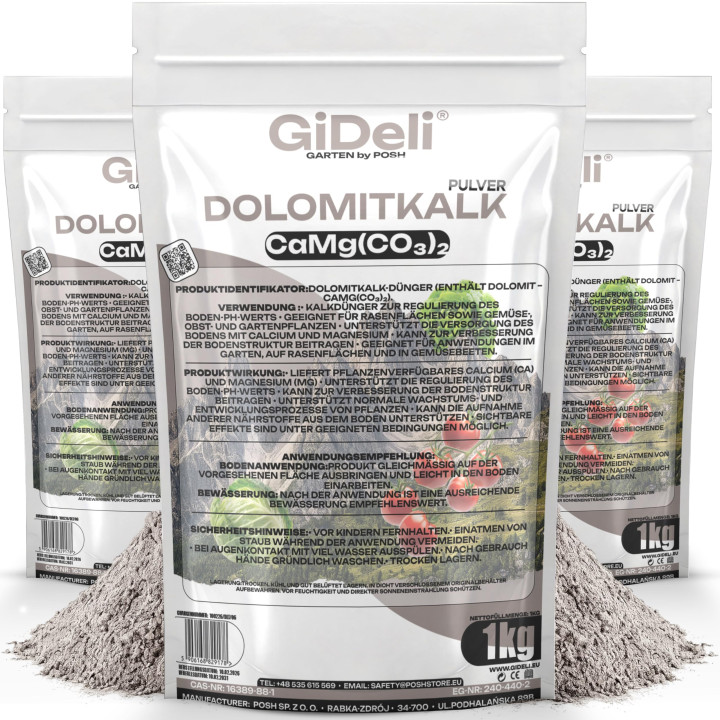 Dolomitkalk 3kg - Rasenkalk Moosentferner | GiDeli