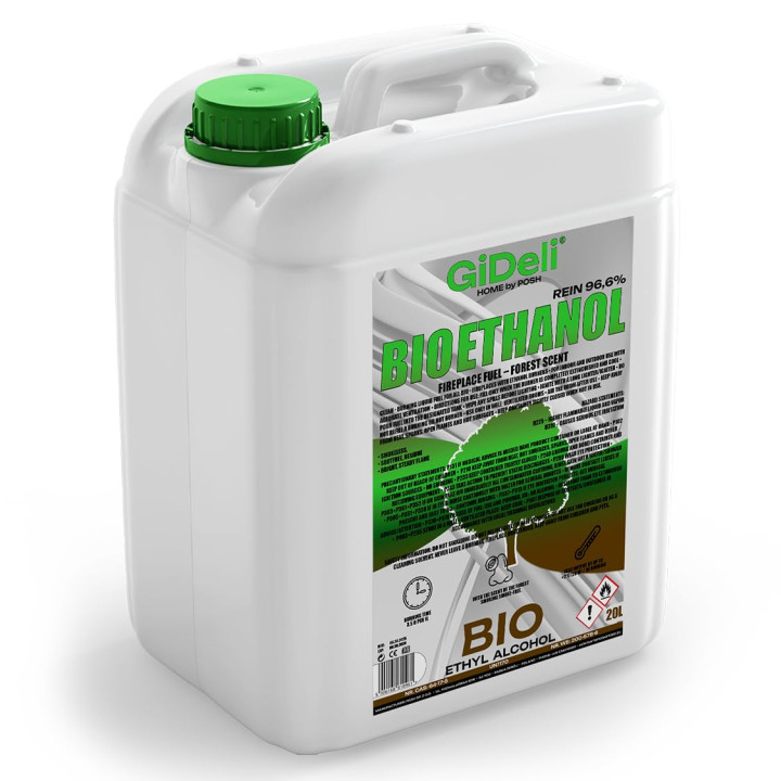 Bioethanol Waldduft 96,6% 20L - für Kamin Universal | GiDeli