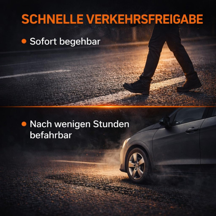Kaltasphalt 10kg - Bitumen Reparatur Schlagloch | GiDeli